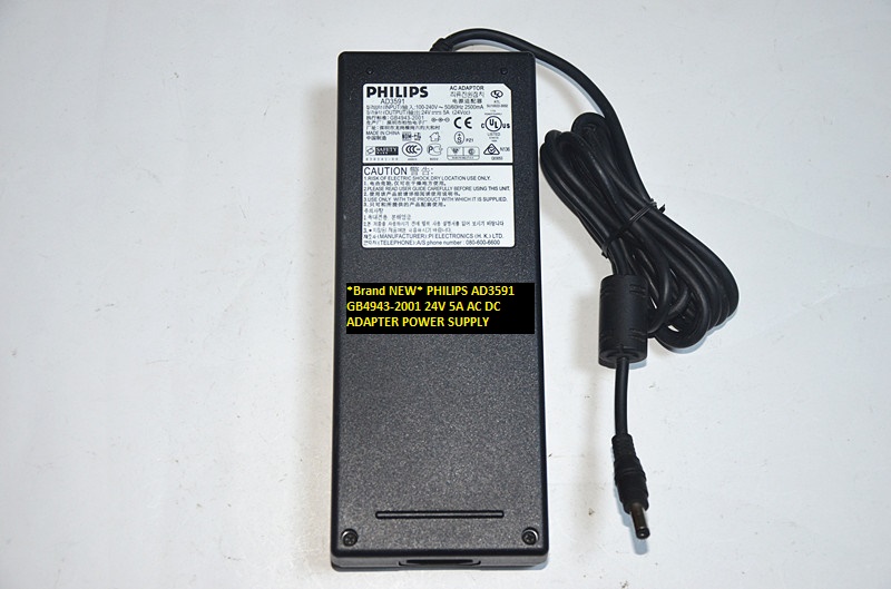 *Brand NEW* PHILIPS AD3591 GB4943-2001 24V 5A AC DC ADAPTER POWER SUPPLY